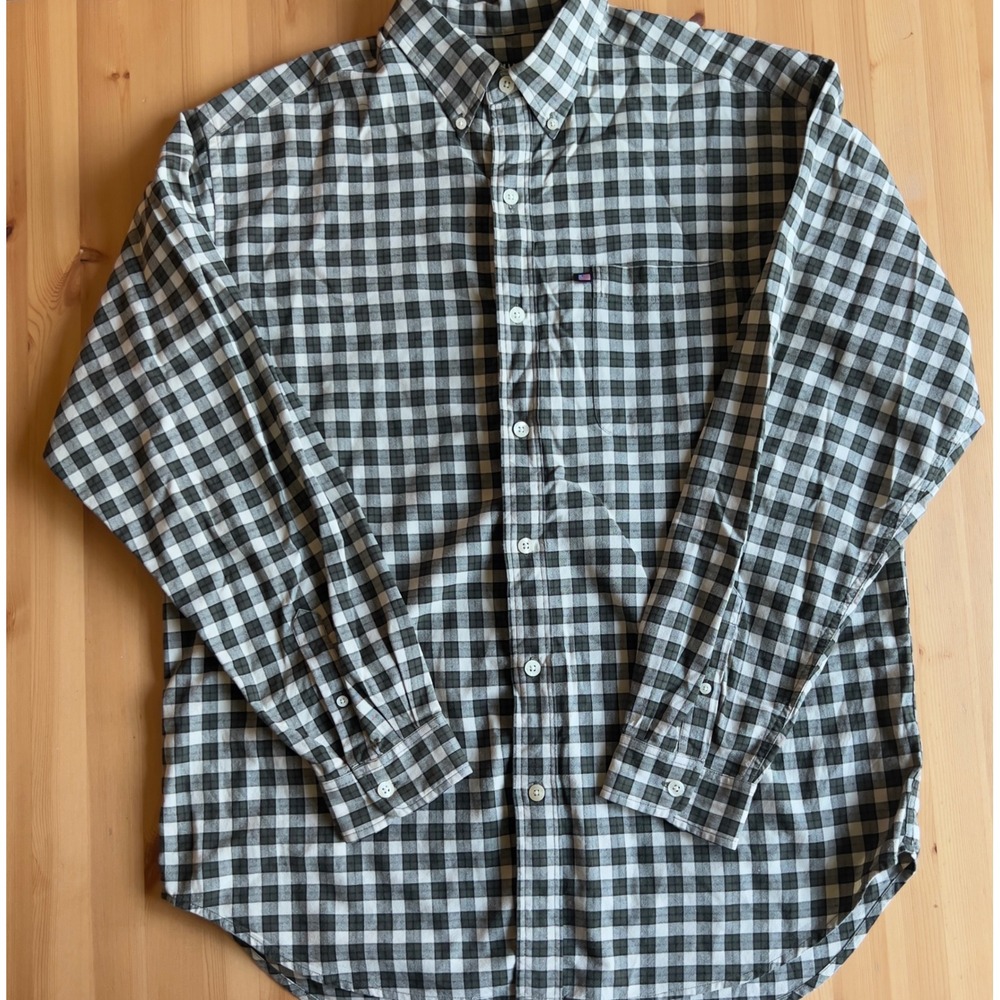 Vintage Polo Jeans Co. Men's Ralph Lauren Flannel Button Shirt L Blue Plaid 0404